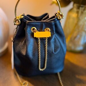 Ted Baker Mini Bag in Black with Gold Details